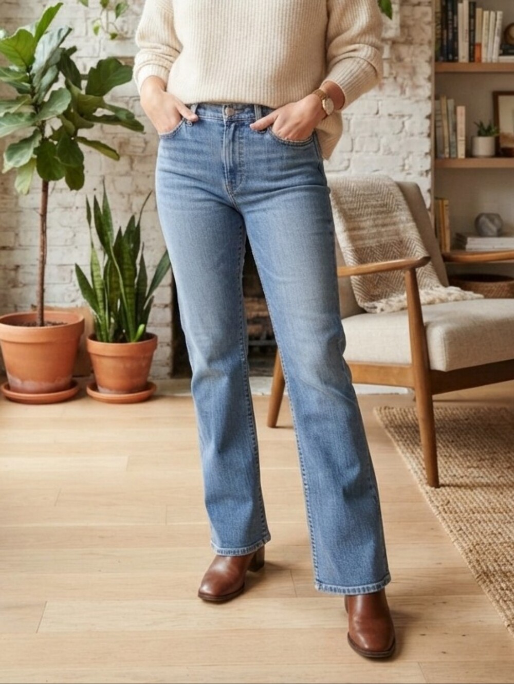 Levi's Boot Cut Jeans 550 Relaxed Womens 10 Medium Blue Denim 5 Pocket Classic